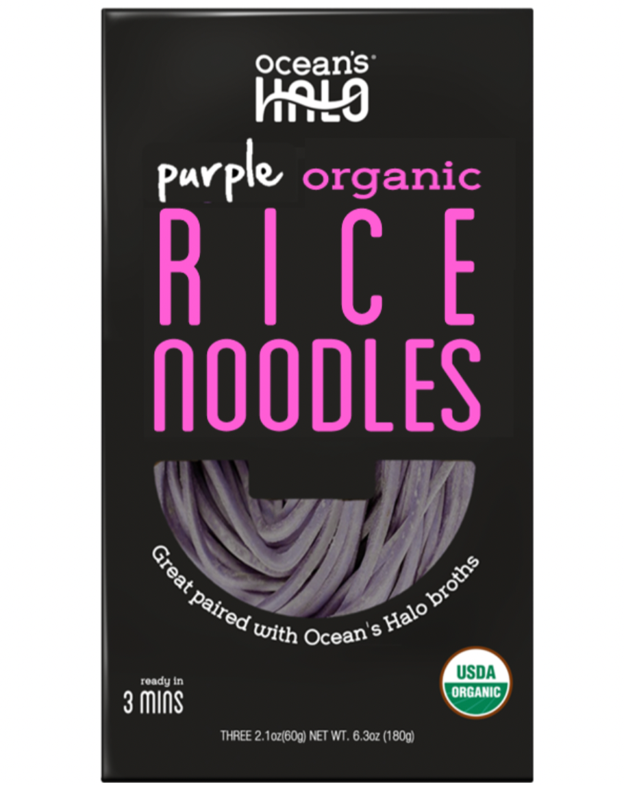 1 of 2 Organic and Vegan Purple Rice Noodles, 3pk