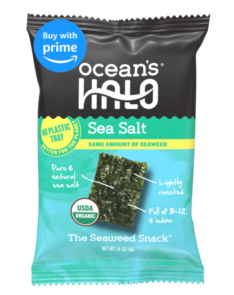 Trayless Sea Salt Seaweed Snacks - 20 count - No Plastic Tray!