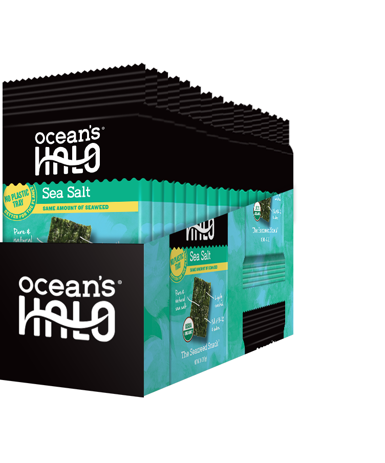 4 of 7 Trayless Sea Salt Seaweed Snacks - 20 count - No Plastic Tray!