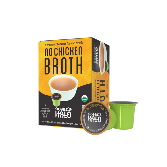 Ocean's Halo Organic and Vegan No Chicken Broth Pods, 10-Pack