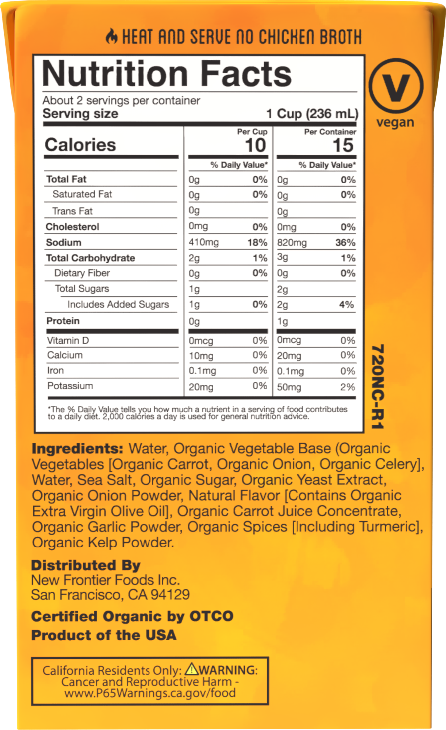2 of 4  Organic No Chicken Broth
