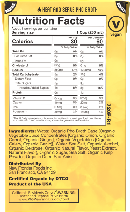 Organic Pho Broth