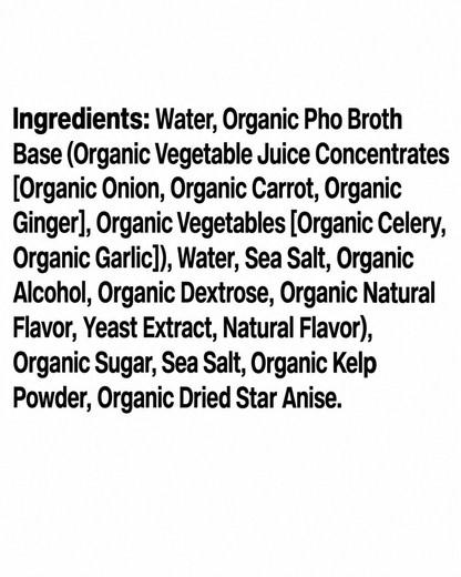 Organic Pho Broth