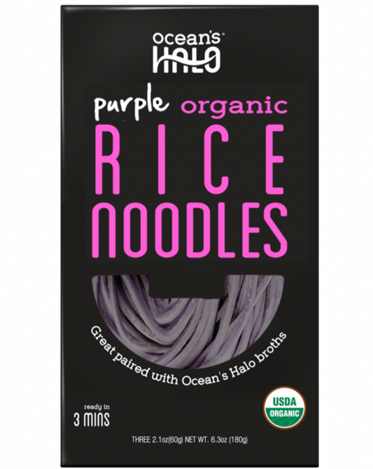 Organic and Vegan Purple Rice Noodles, 3pk