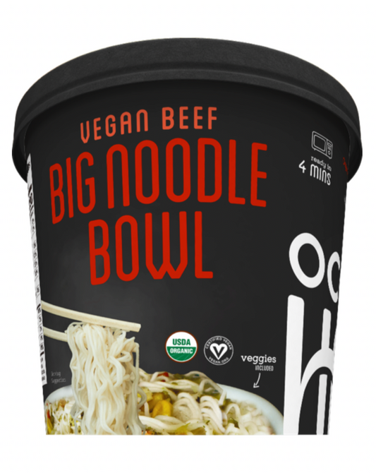 Organic and Vegan Beef Big Noodle Bowls, 2pk
