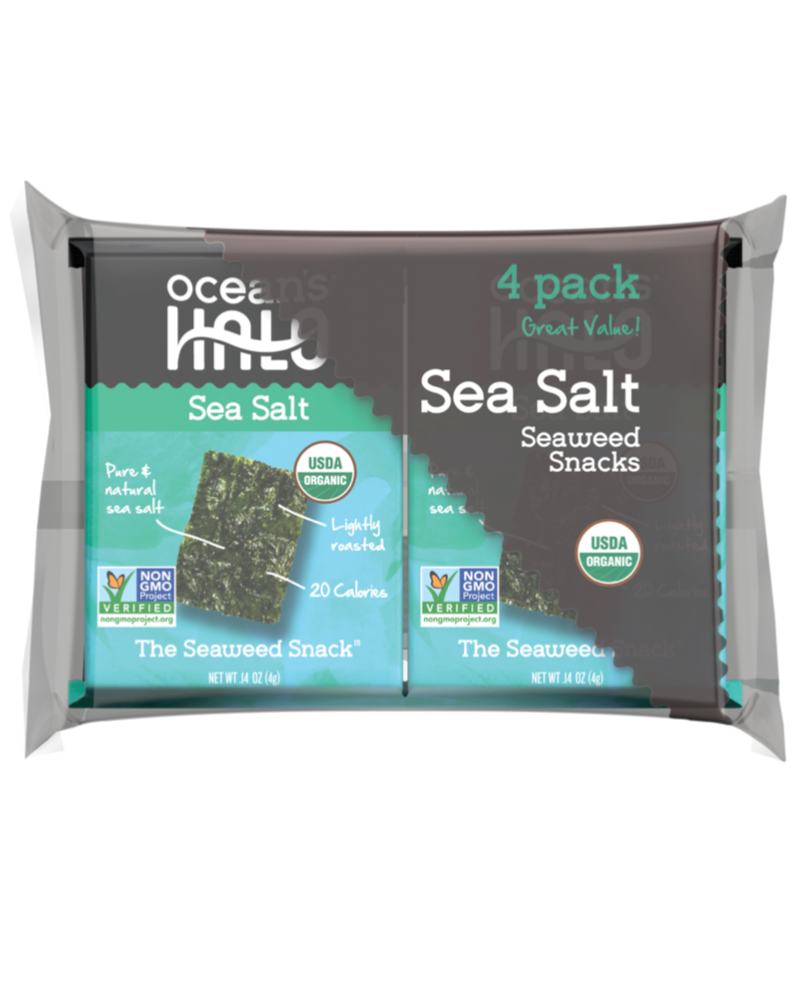 Sea Salt Seaweed Snacks, 4-Pack