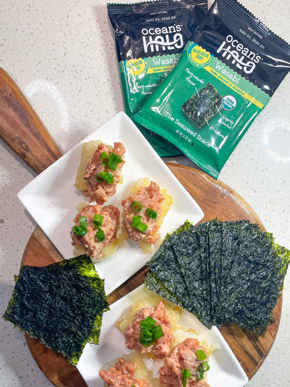 Trayless Wasabi Seaweed Snacks, 20-Pack - No Plastic Tray!