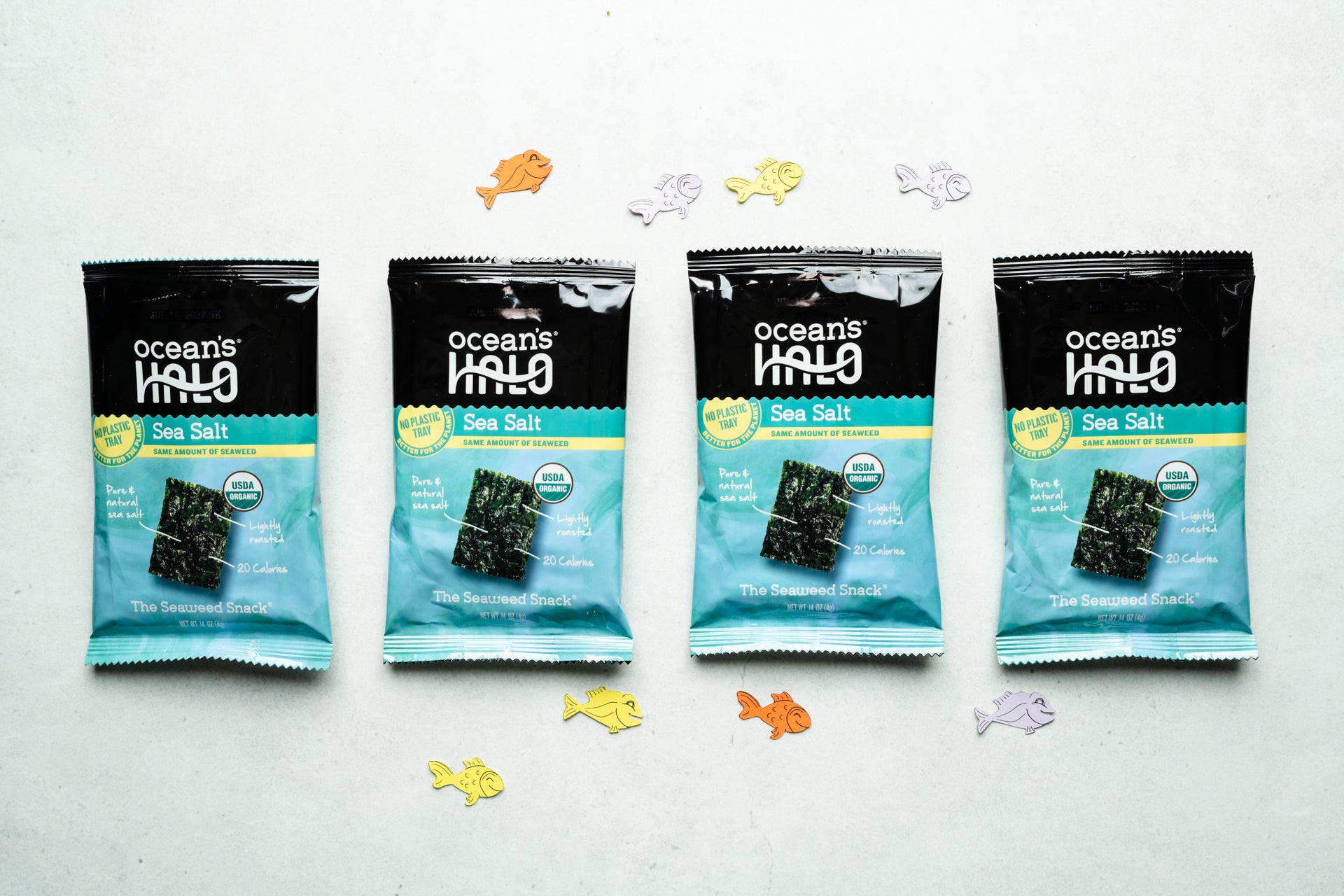 Sea Salt Raclets Trayless Sea Salt Seaweed Snacks - 20 count - No Plastic Tray! – Ocean ...