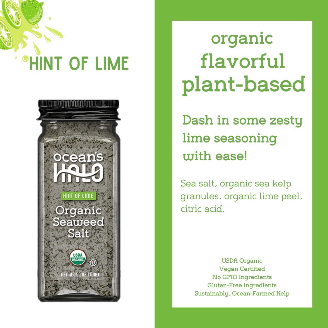 Ocean's Halo Hint of Lime Seaweed Salt, 2 pack